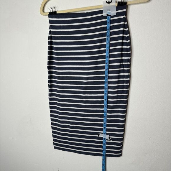 Bailey 44 Gray & White Stripe Bianca Knit Jersey High Waist Below Knee Skirt XS - Picture 11 of 14